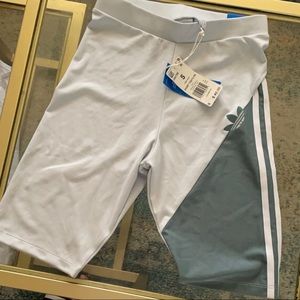 Adidas biker shorts and racer back top